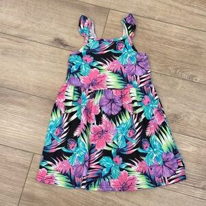 The Children's Place Tropical Floral Dress - Pink, Purple, Green